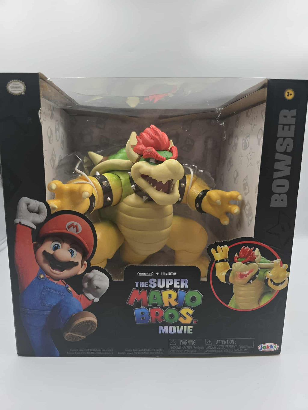 🔥 Super Mario Bros. Movie Bowser 7” Fire Breathing Figure – NEW
