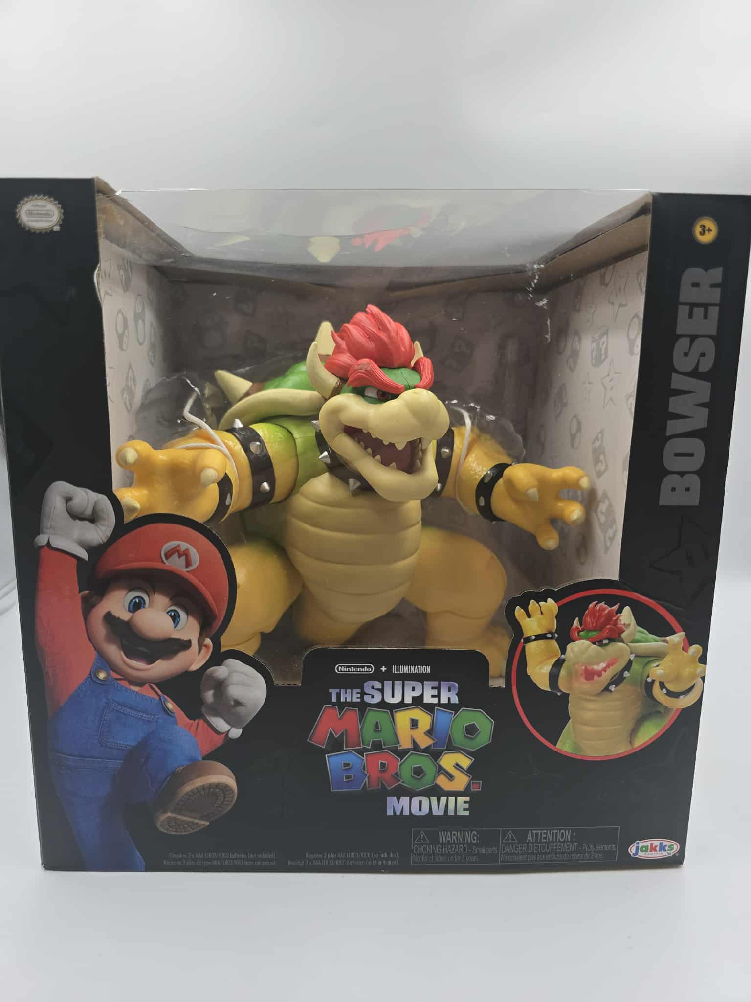 🔥 Super Mario Bros. Movie Bowser 7” Fire Breathing Figure – NEW