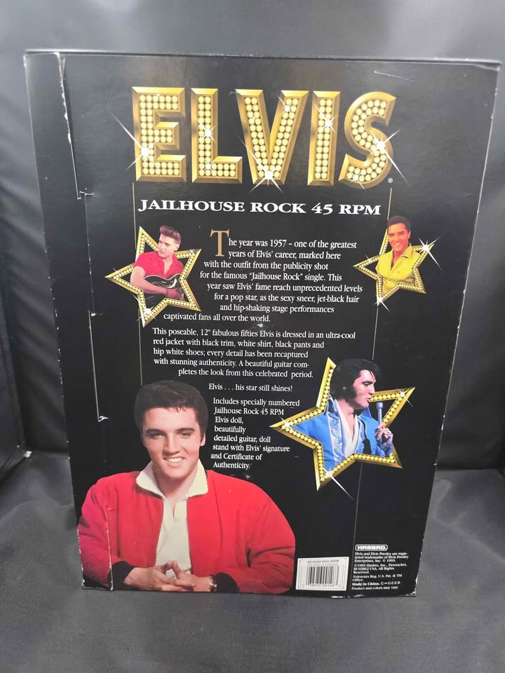 Elvis Presley “Jailhouse Rock” 45 RPM Collector Doll – COA – Mint in Box