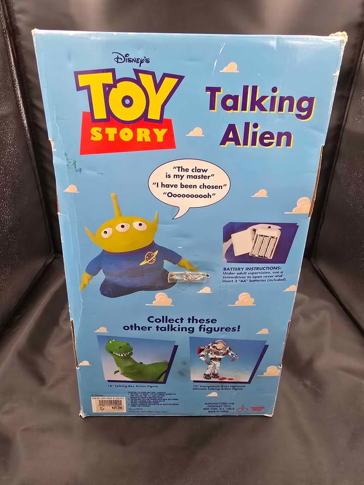 1995 Toy Story Talking Alien Plush – Original Voice – Vintage Disney Pixar (Boxed)