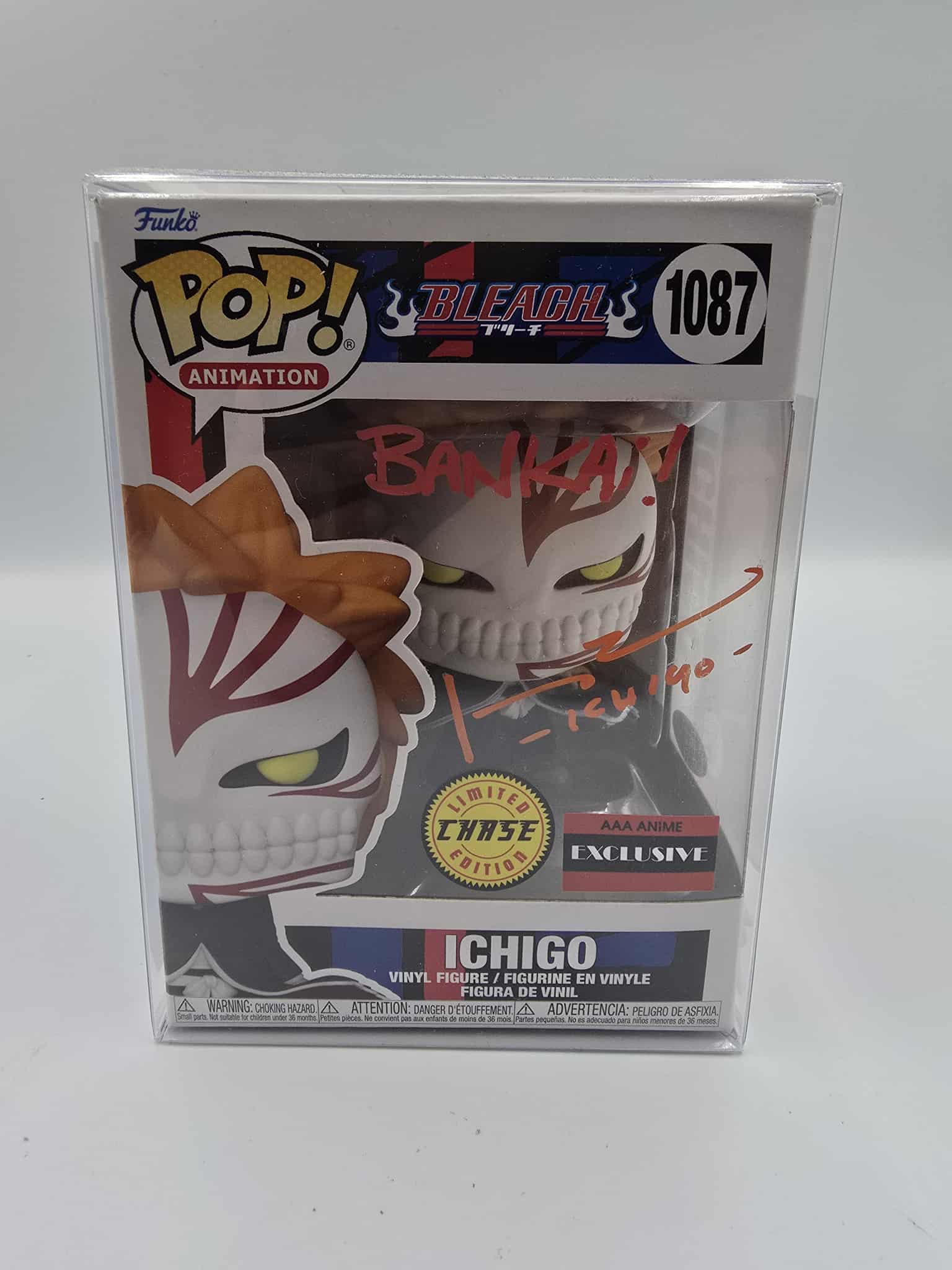 🔥 Funko Pop! Bleach – Ichigo #1087 – AAA Anime Exclusive Chase – Signed + JSA Auth 🔥