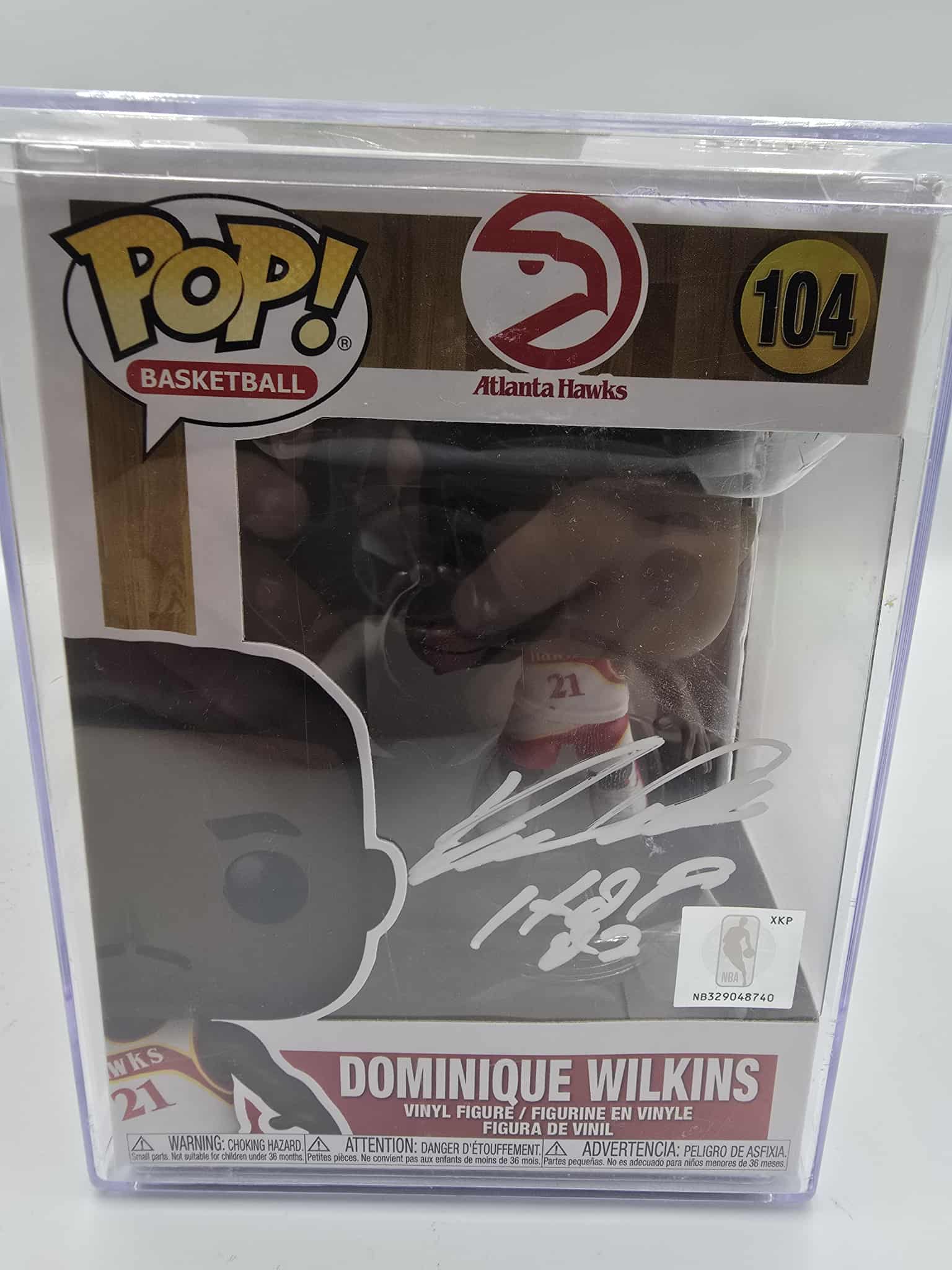 🏀 Funko Pop! Basketball – Dominique Wilkins #104 – Signed + COA 🏀