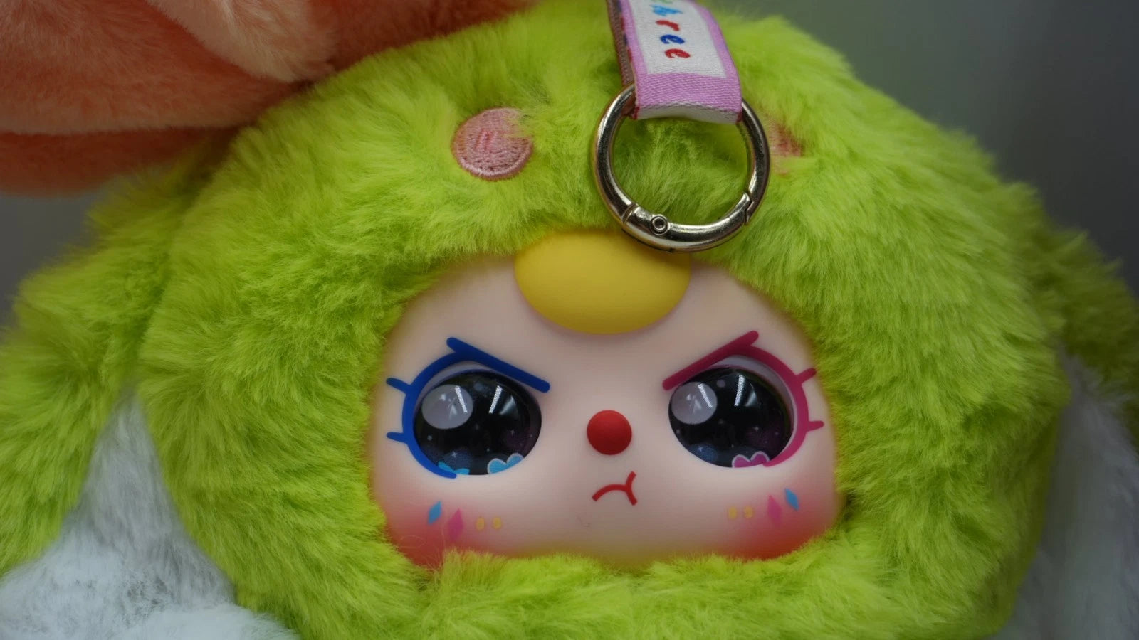 SPECIAL RARE EYES Baby Three BB3 Green Plush Bunny Rabbit Happy Day Pendant
