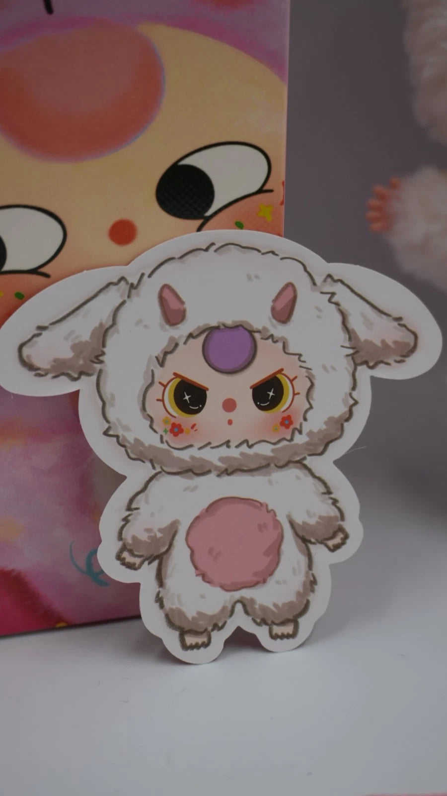 Baby Three Plush | Sheep | Rare | Special eyes | w/ Bag, Card, & Box